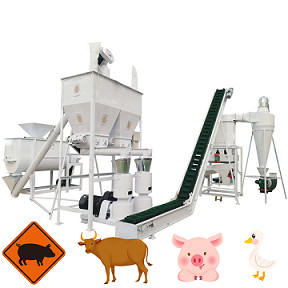 La capacidad 500kg a 2000kg por ovejas del ganado del pollo de la hora alimenta la cadena de producción de la pelotilla de la alimentación de la máquina de la pelotilla del pienso