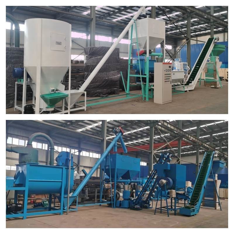 cadena de producción de la pelotilla del pienso 1000kg/H granulador de la pelotilla de la alimentación de 1-12m m