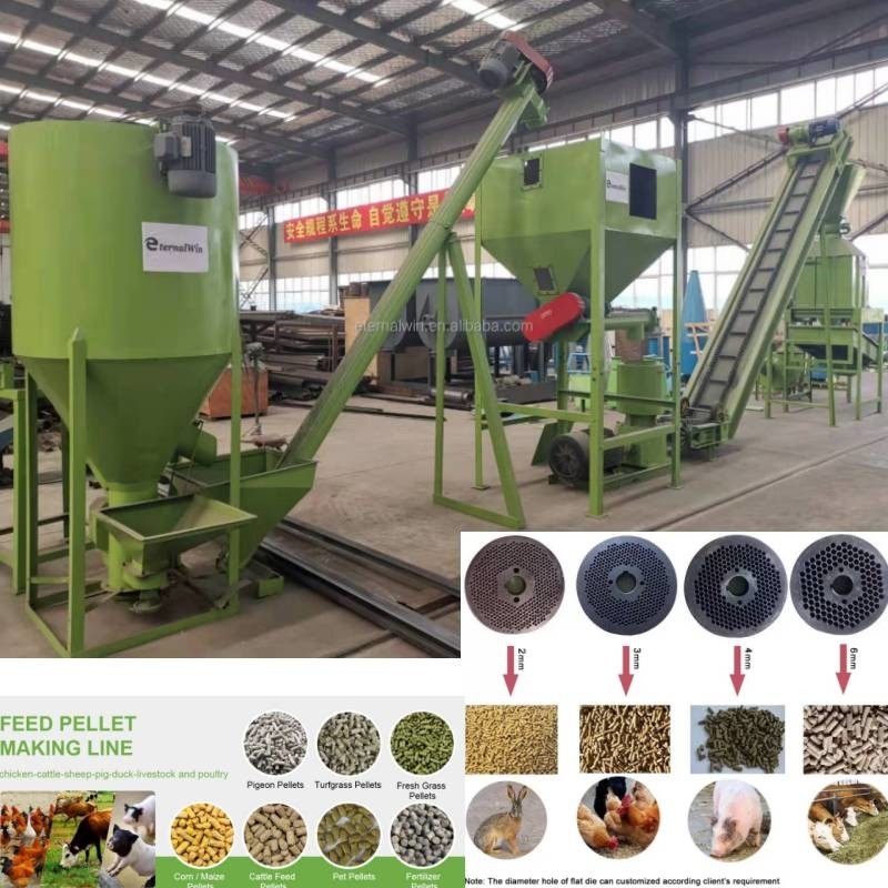 1 pelotilla de la hierba de Ton Livestock Animal Feed Machinery que hace trigo del maíz de la máquina
