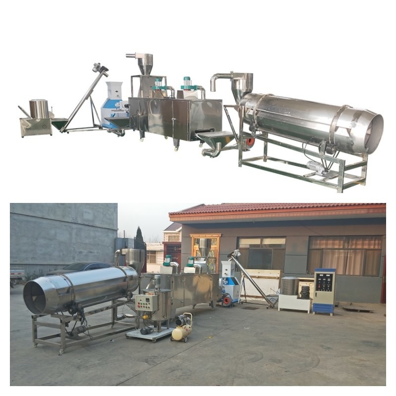 cadena de producción flotante de la alimentación de los pescados 0.5-2t/H con el extrusor de la comida de perro del molde de 1-12m m