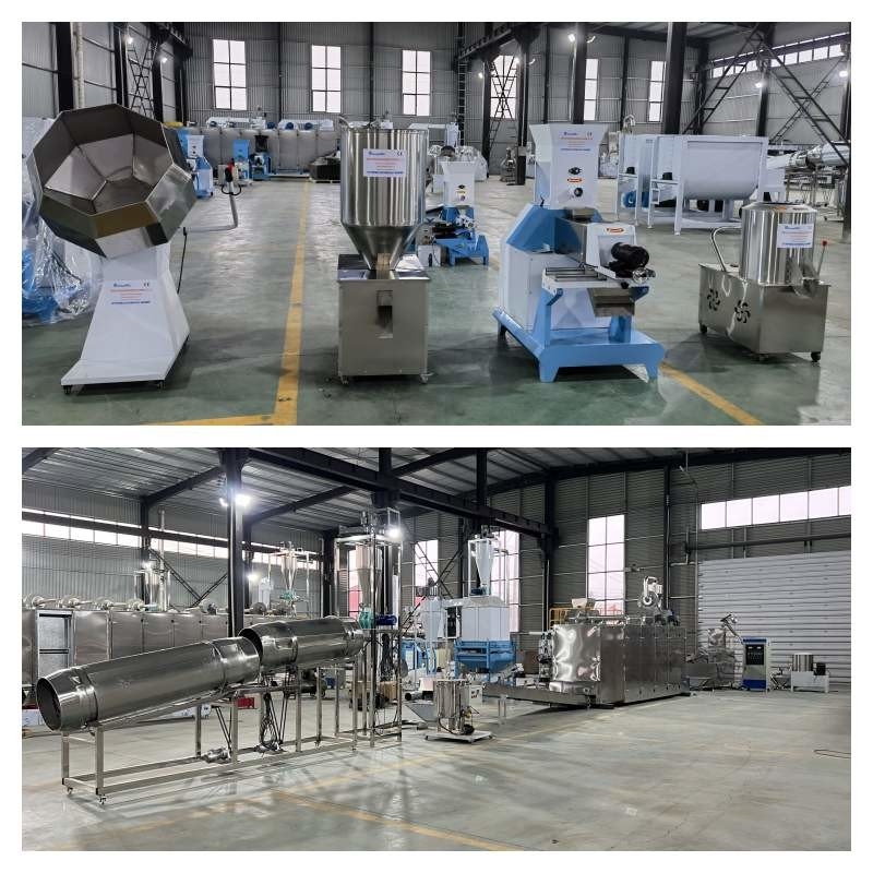 cadena de producción flotante de la alimentación de los pescados 0.5-2t/H con el extrusor de la comida de perro del molde de 1-12m m