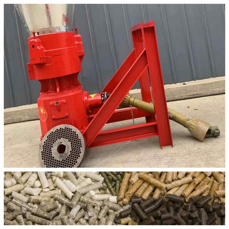 molino de la pelotilla del PTO 300kg/hWood de la impulsión del tractor 10-80hp para hacer pelotillas de la biomasa de 6m m
