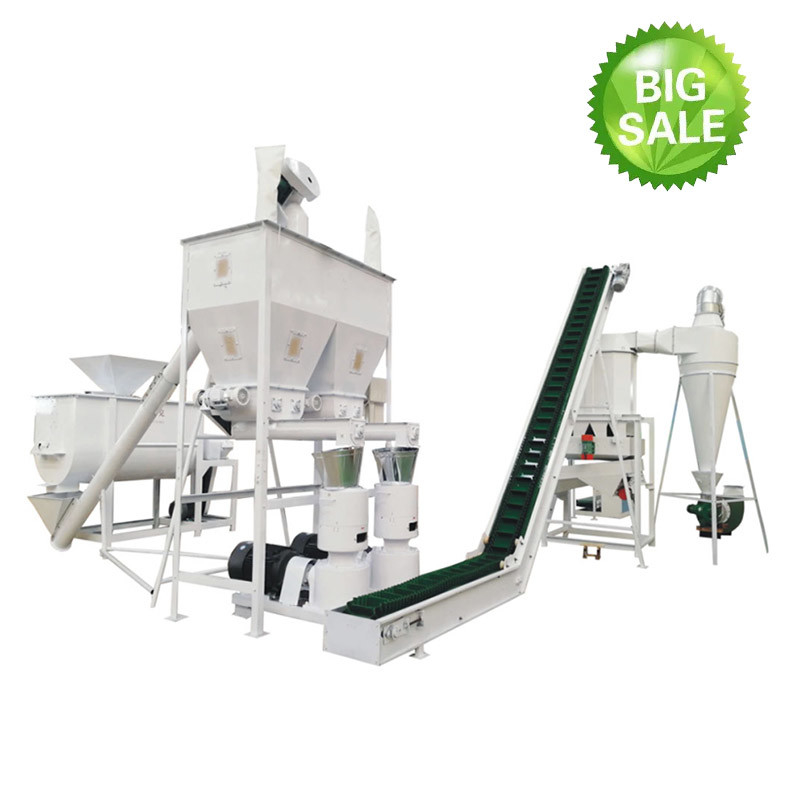 Cadena de producción de la pelotilla de 2 Ton Per Hour Animal Feed pienso del molino de la pelotilla del pollo