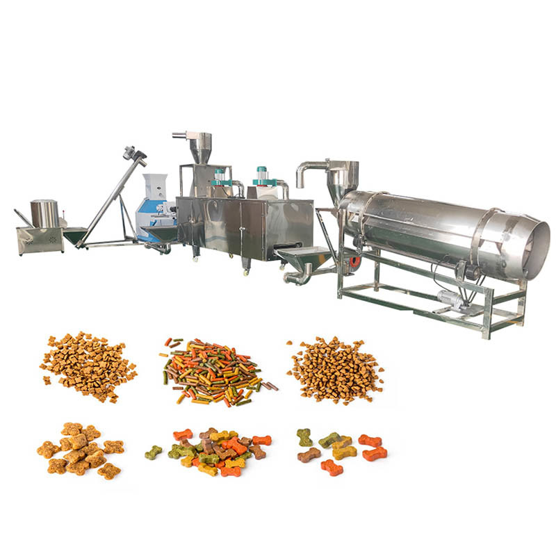 línea acero inoxidable de la producción alimentaria del perro de la máquina de la pelotilla de la alimentación del animal doméstico 100-500Kg/H