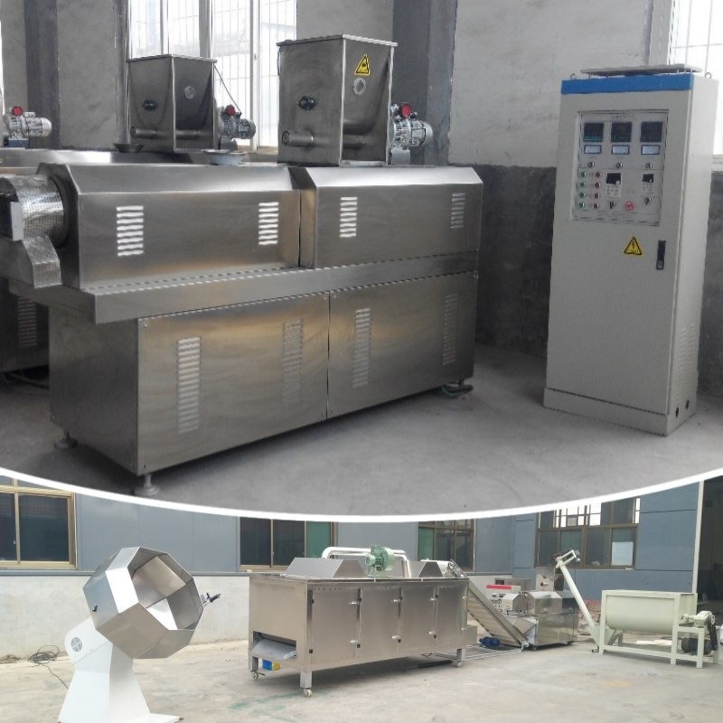 200~500 kg/h Extructor de alimento seco para mascotas de doble tornillo Extructor de alimento para peces de tipo seco