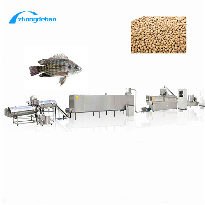Cadena de producción flotante de la alimentación de los pescados 500KG/H CE ornamental del extrusor de la comida de pescados