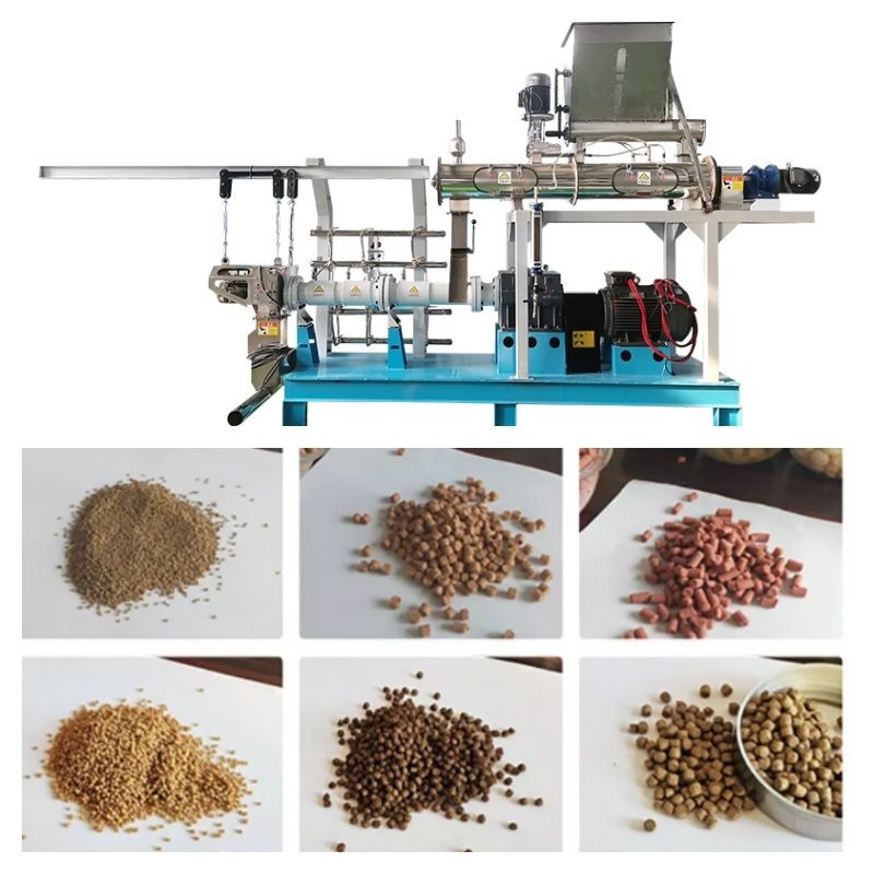 Tipo mojado línea flotante de la alimentación de los pescados de la máquina de la alimentación de los pescados del extrusor de la alimentación del tornillo del gemelo