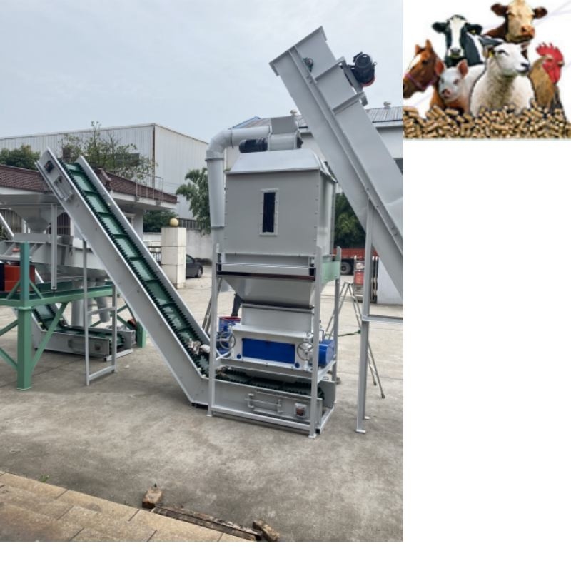 la cadena de producción de la pelotilla del pienso 500kg/H Ring Die Poultry Feed Pellet muele el pienso