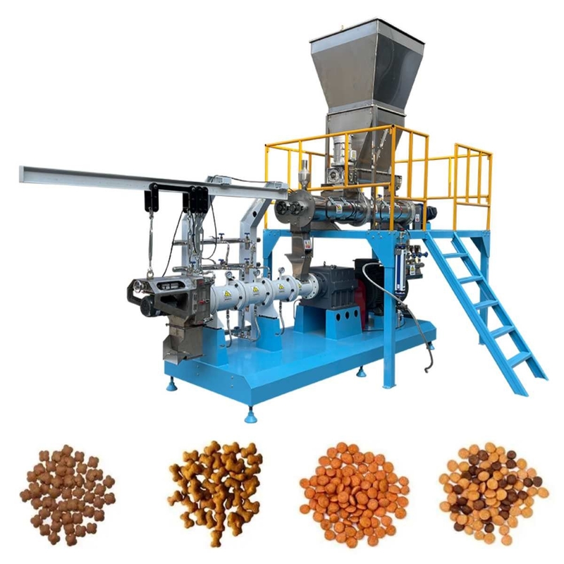 500-1000kg/H tipo seco molino gemelo de la pelotilla de la alimentación del camarón del tornillo del extrusor de la alimentación de los pescados