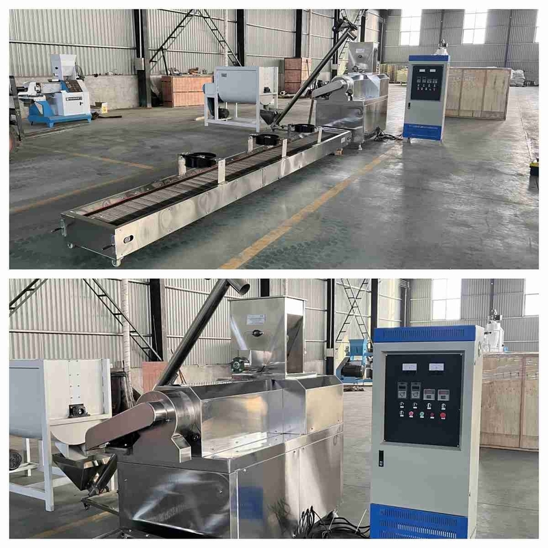 pequeña cadena de producción de la harina de pescado 200-300kg/H perro Cat Fish Extruder Machine