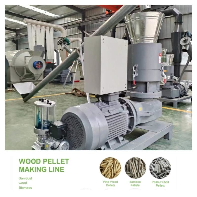 línea de madera de madera de la pelotilla del fabricante 22-55KW de la pelotilla 100-1200kg/H con de medida adaptable