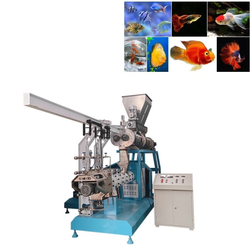 cadena de producción flotante de la alimentación de los pescados 2000kg/H máquina flotante de la alimentación de los pescados del tornillo doble