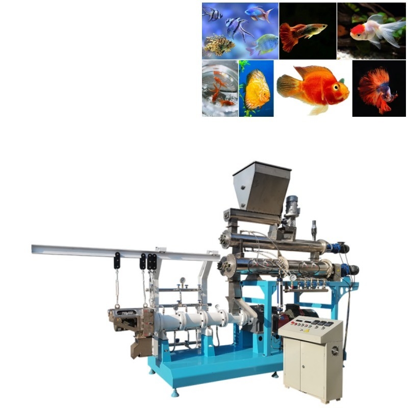cadena de producción flotante de la alimentación de los pescados 2000kg/H máquina flotante de la alimentación de los pescados del tornillo doble