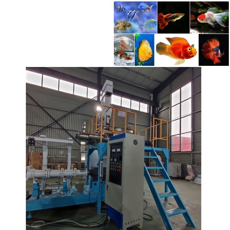 cadena de producción flotante de la alimentación de los pescados 2000kg/H máquina flotante de la alimentación de los pescados del tornillo doble