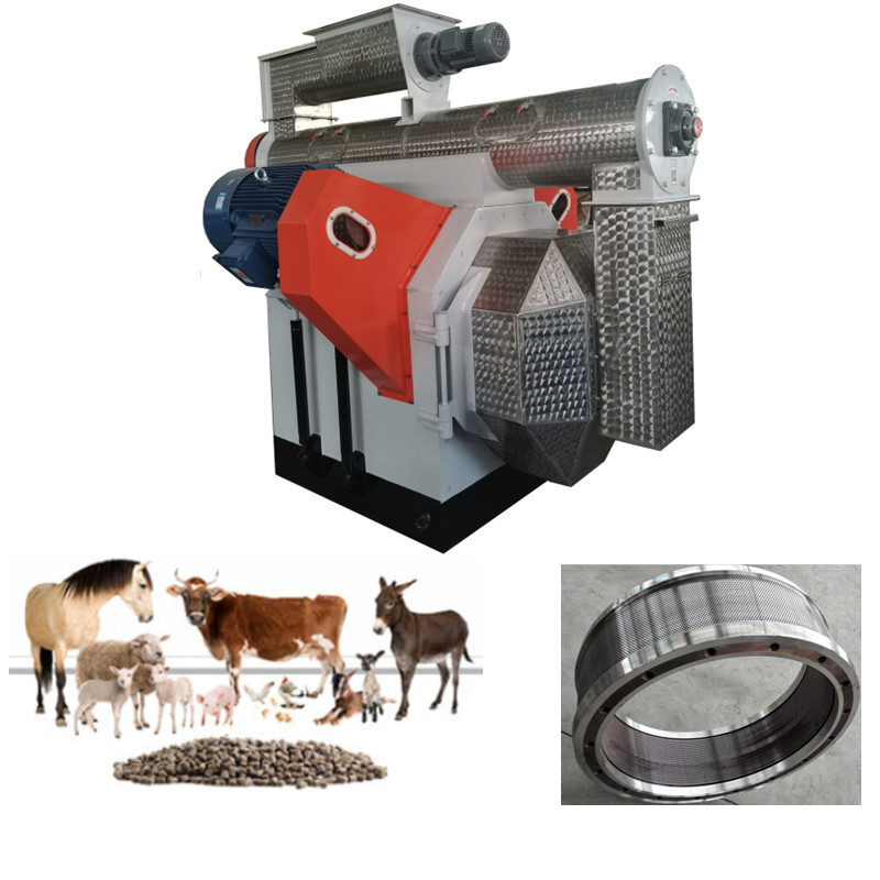 Línea de producción de pellets de alimentación de alta eficiencia Mezcla de trituración limpia Granulado Pantalla de enfriamiento y embalaje