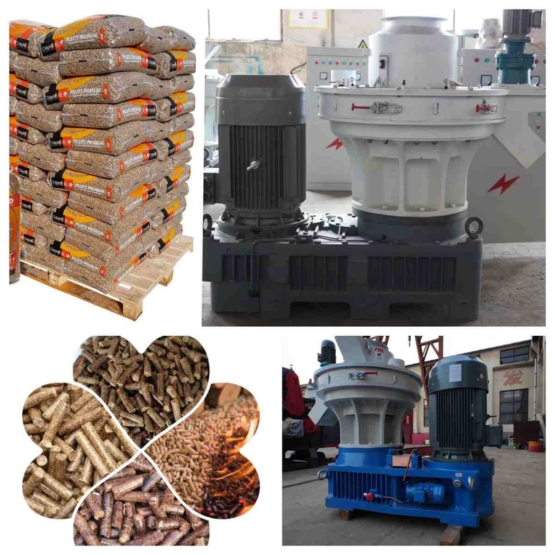 pelotilla de la cáscara del arroz de madera de 1-1.5ton/H Ring Die Pellet Mill Machine que hace la máquina