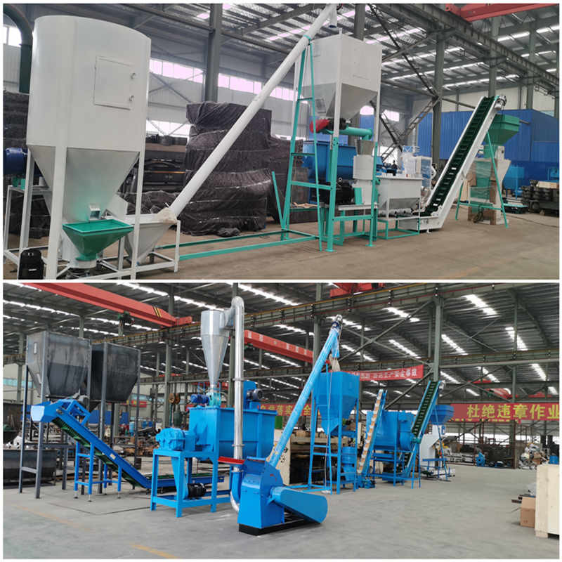 Contenido de humedad de las materias primas ≤ 20% Línea de producción de pellets para piensos con rendimiento