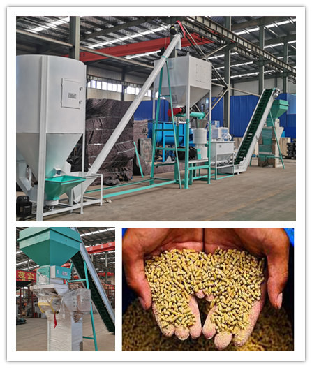 1-12 mm Tamaño final de pellets Anillo de pellets tipo molino de pellets tipo línea de pelletización de piensos para animales