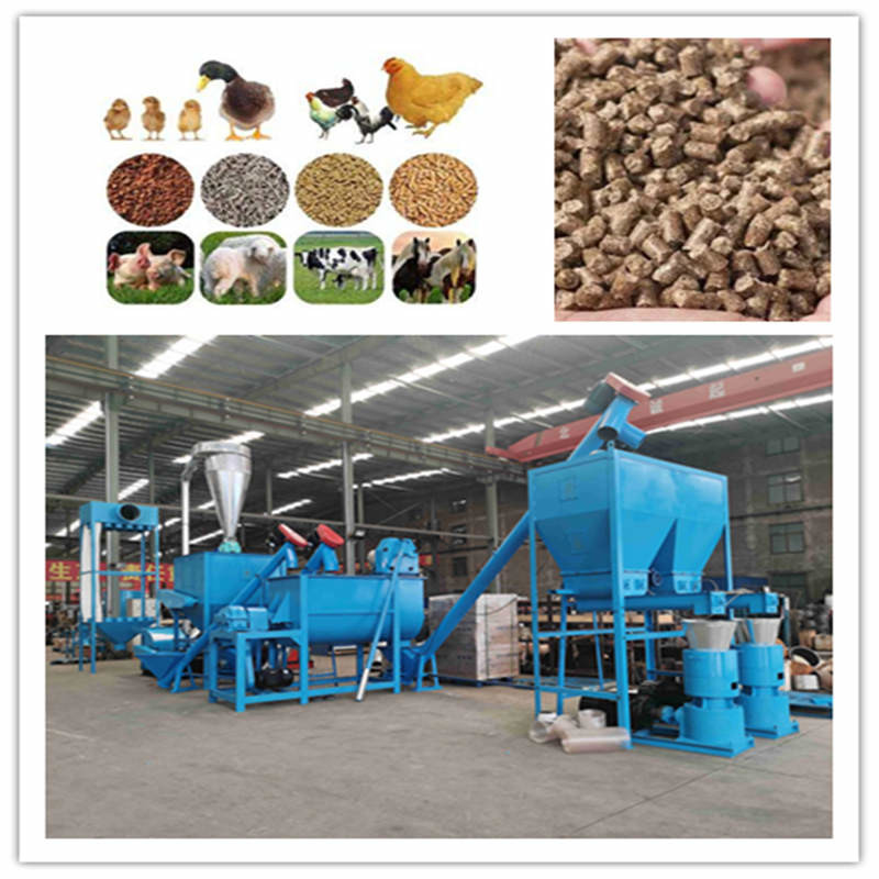 0.5-30 toneladas/h Línea de producción de pellets para piensos para animales con molino de pellets a presión