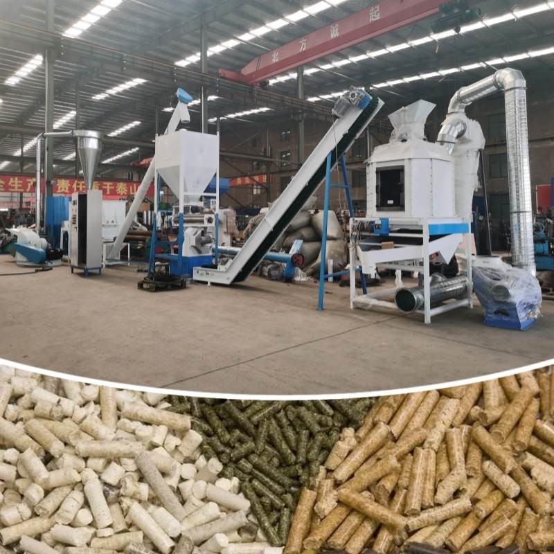0.5-30 toneladas/h Línea de producción de pellets para piensos para animales con molino de pellets a presión