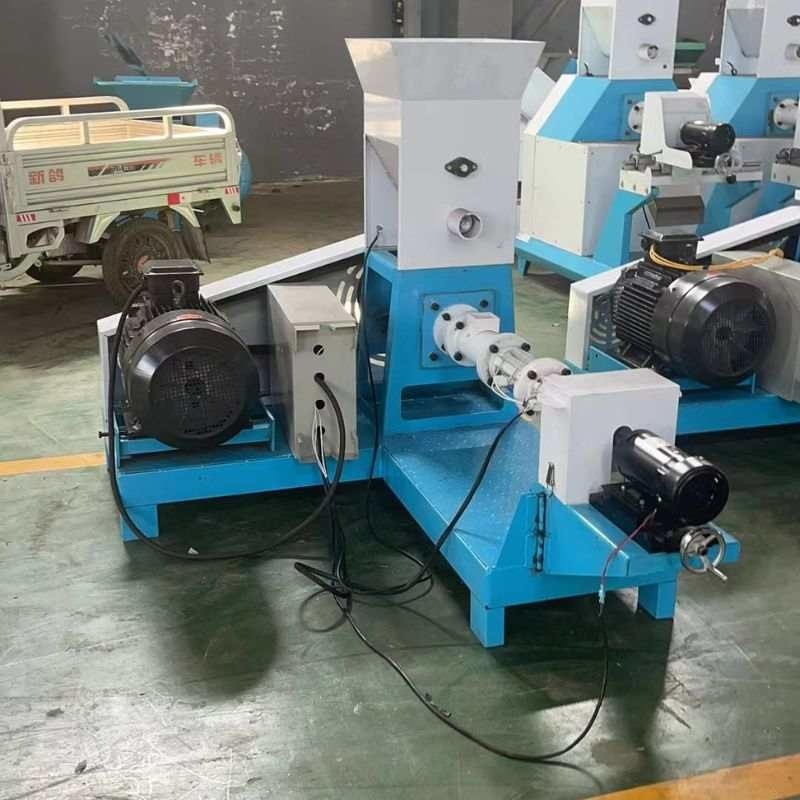 Máquina de alimentación de peces de tipo seco de tornillo único con alimentación automática