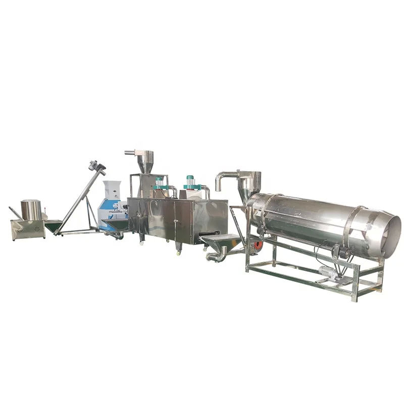 Línea de producción de alimentación flotante de 1-2 t/h con un diámetro de tornillo de φ60-φ175 mm