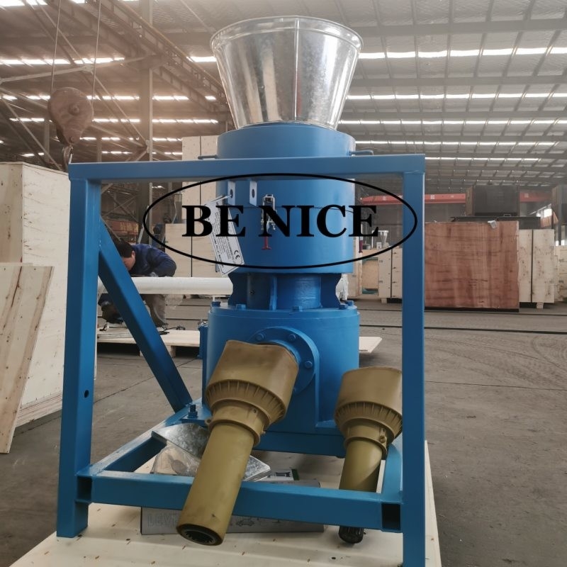 Molino de pellets PTO de alta capacidad con 2 rodillos y matriz de 4 mm para 80-1000 kg/h Producción