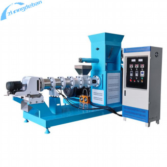 Extrusor de alimentación de tornillo de 600-1200 kg/h para la producción de alimentos para animales de compañía y peces flotantes 55kw