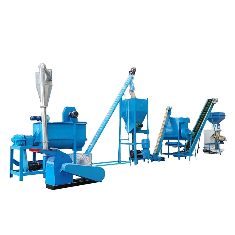 Línea de producción de piensos para animales de 380V/50Hz/3fases con un contenido de humedad y materiales ≤ 20%