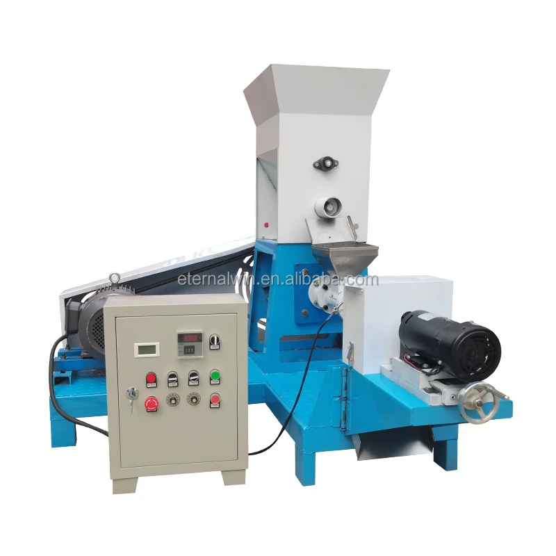 Control de temperatura digital 220V/380V Máquina de extrusión de alimentos para mascotas 5.5-132kw Potencia 40-2000kg/h Capacidad