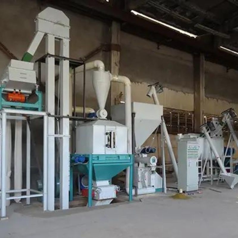 Línea de producción de pellets para alimentación de paja con tamaño y eficiencia de pellets de 1-20 mm