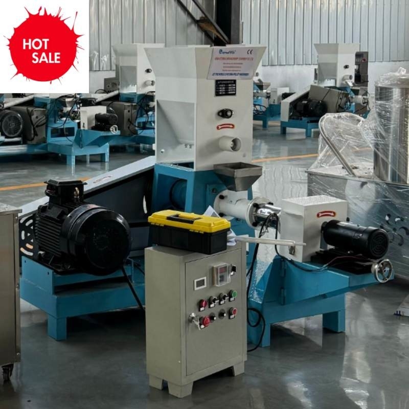 Alta productividad 180-200 kg/h Extrusor de alimentación para peces de tipo seco con potencia de 18,5 kW