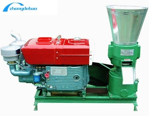 Nuevo diseño 10HP diesel tipo de alimentación de pellets máquina 90kg/h de alimentación animal molino de la máquina