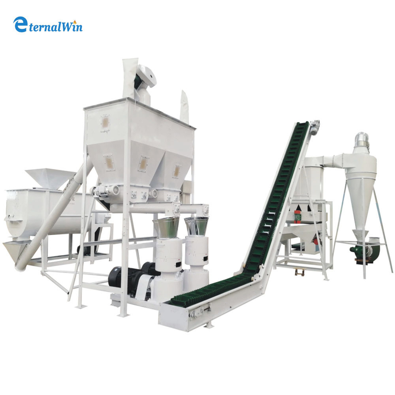 1000-5000kg/h Maquina para hacer pellets de madera conjunto completo línea de producción de molino de madera