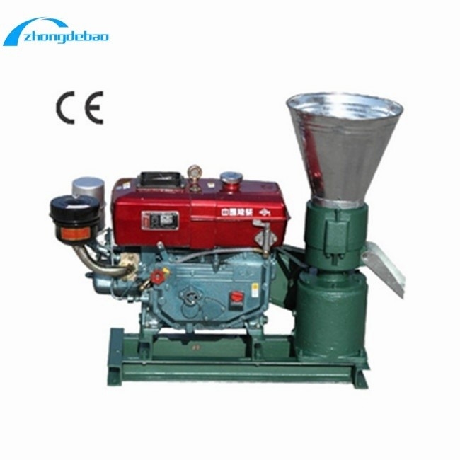 Máquina de procesamiento de pellets para piensos para animales de tipo 10HP de potencia de motor diesel 90-120 kg/h de salida Máquina de fabricación de pellets para piensos