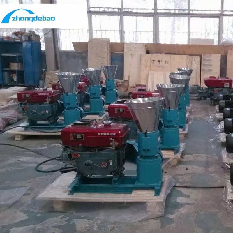 Máquina de procesamiento de pellets para piensos para animales de tipo 10HP de potencia de motor diesel 90-120 kg/h de salida Máquina de fabricación de pellets para piensos