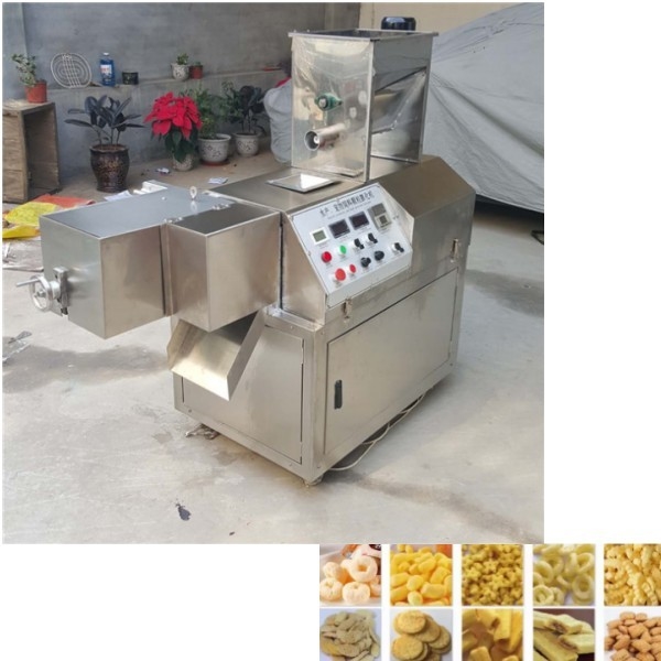 Máquina de extrusión de alimentos con tornillo de 220V/380V de tensión para planta de fabricación de pulverización de bastones de maíz