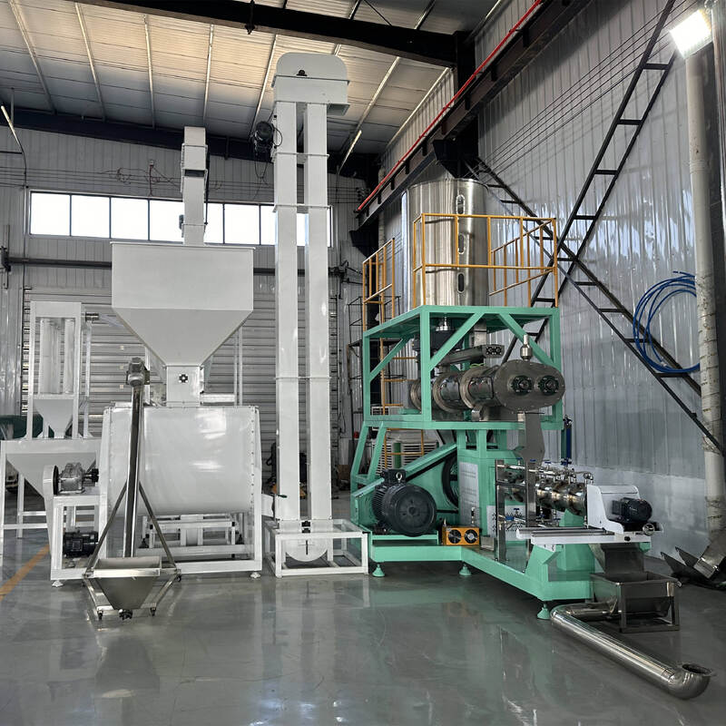 Línea de extrusión de alimentación multifoncional de doble tornillo simple 500KG/H-10T/H Capacidad para la producción de piensos para peces y alimentos para mascotas con construcción de acero inoxidable