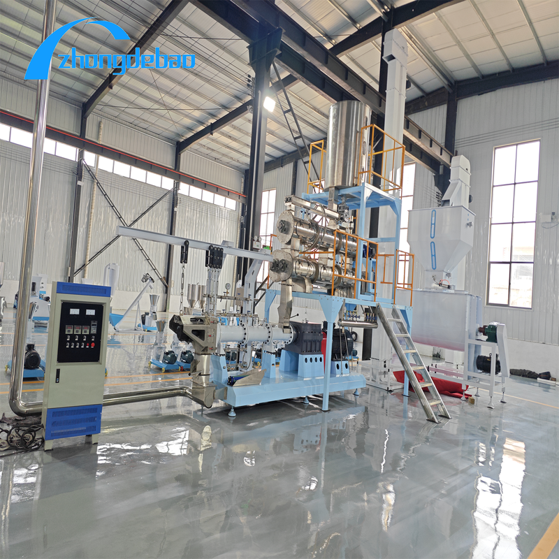 Línea de producción de alimento para peces flotante extrusora que utiliza materias primas de maíz para producir briquetas en forma de almohada o pan para acuicultura