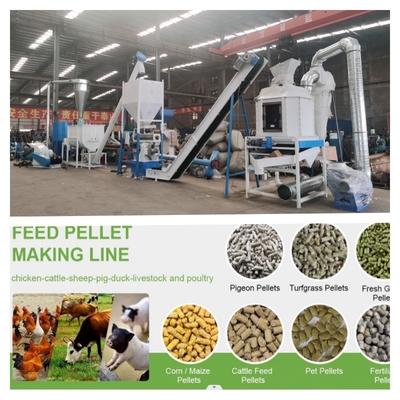 1-12m m completamente automáticos 2 toneladas alimentan la cadena de producción de la pelotilla con el certificado del CE