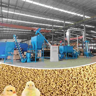 cadena de producción de la pelotilla de la alimentación 1000kg/H máquina de la producción de la alimentación de las aves de corral del ganado