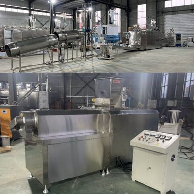 Los pescados acuáticos alimentan el fabricante trabajan a máquina el tornillo de Cat Food Making Machine Twin del perro 160KW
