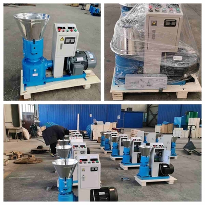 Máquina de fabricación de pellets de alimentación de ganado de molde plano, máquina de pellets de alimento para animales de cabra y cerdo