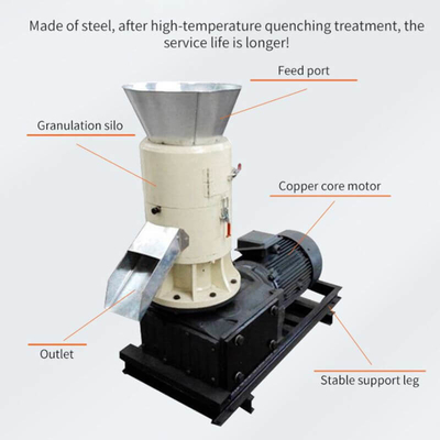La línea de molino de pellets de biomasa de la máquina de pellets de madera de 12 mm ajustable