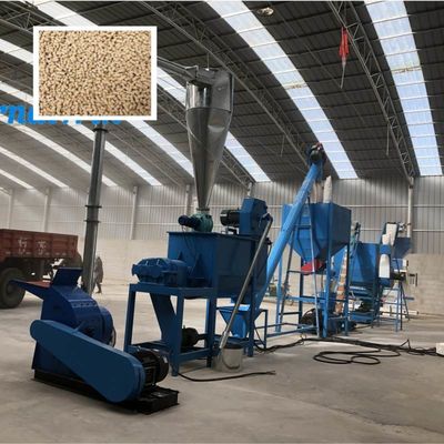 Línea de producción de pellets para piensos de aves de corral 1-2 t/h