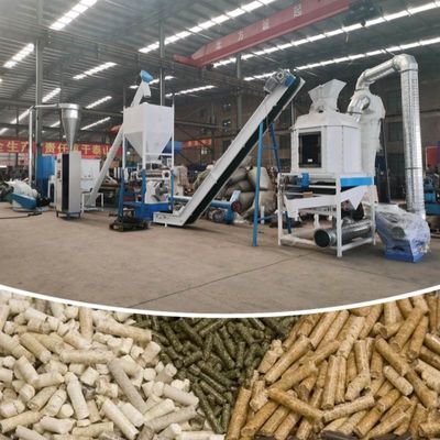 0.5-30 toneladas/h Línea de producción de pellets para piensos para animales con molino de pellets a presión
