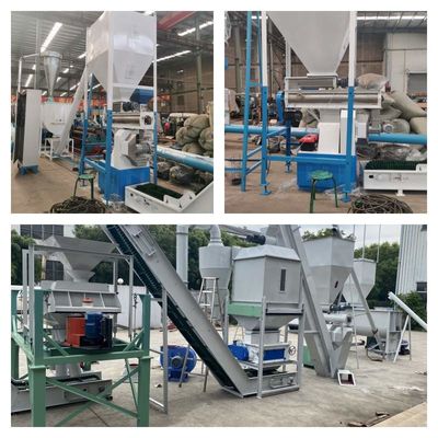 Máquina de embalaje automática Línea de producción de pellets para alimentos para animales para granos 1-12 mm