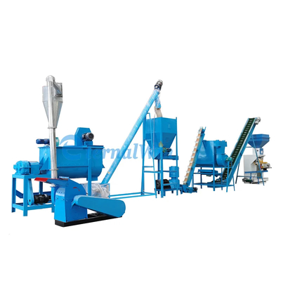 Línea de producción de pellets de 6 mm de alta capacidad con componente de enfriador