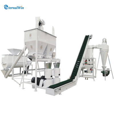 1000-5000kg/h Maquina para hacer pellets de madera conjunto completo línea de producción de molino de madera