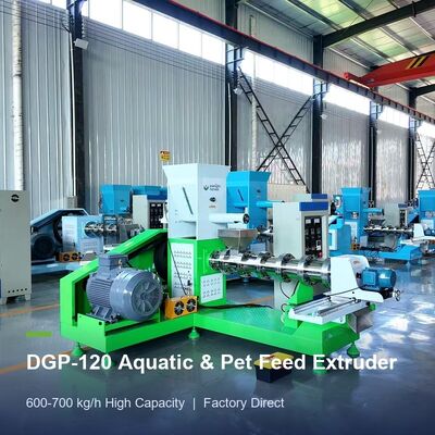 Línea de extrusión de piensos para acuicultura DGP120 Máquina de pellets de pescado de camarón para fábrica de piensos comerciales con producción estable
